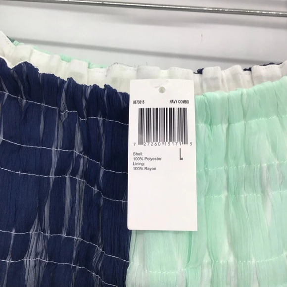 Neiman Marcus Women’s Blue Green A-Line Maxi High Rise Boho Skirt NWT Size L - Picture 4 of 7